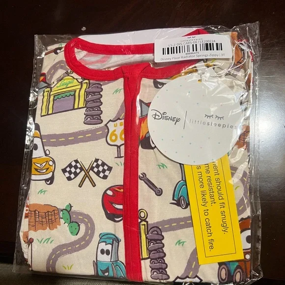 Brand new size 3t zippy little sleepies Disney cars